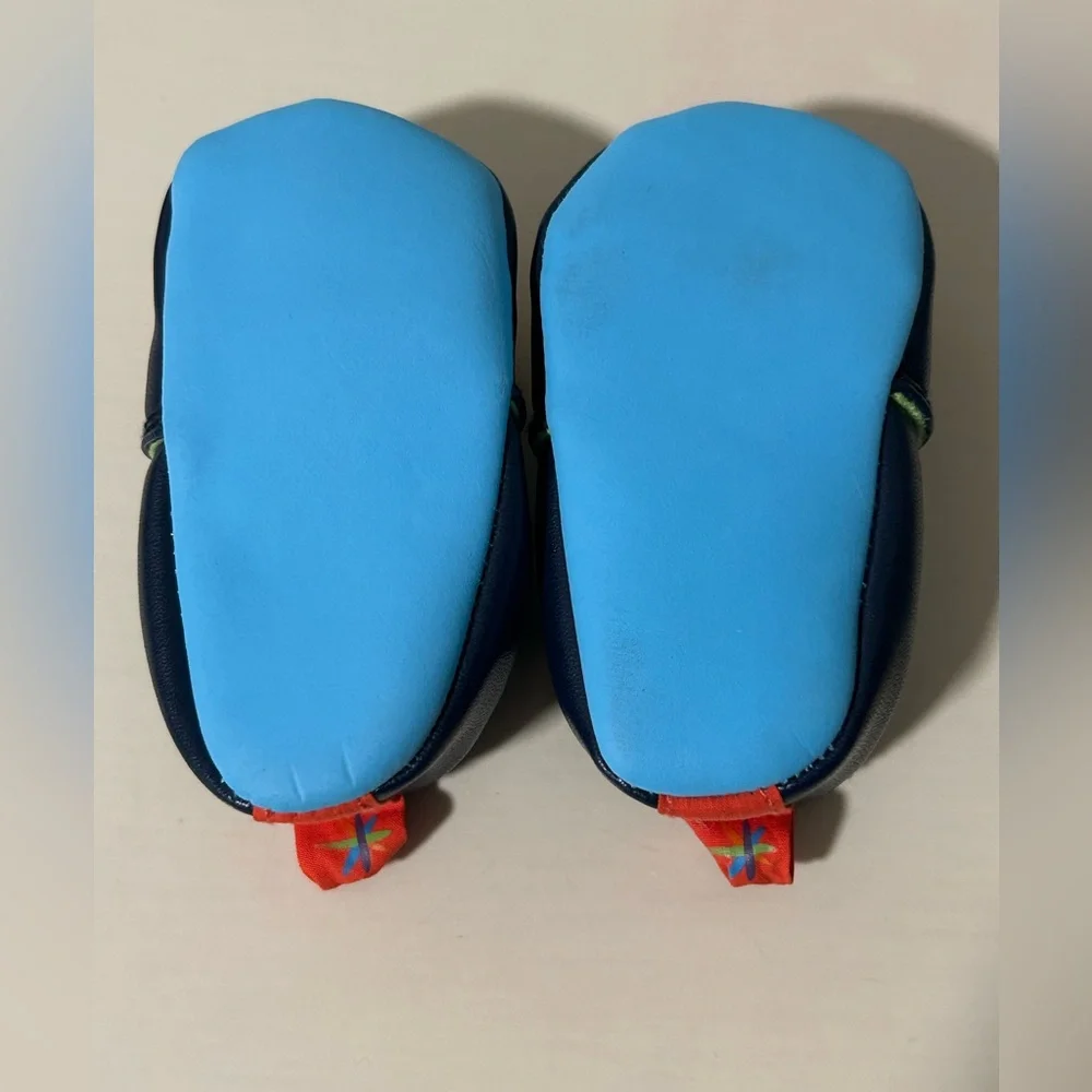 Lion Embroidered Kids Shoes - Navy Blue